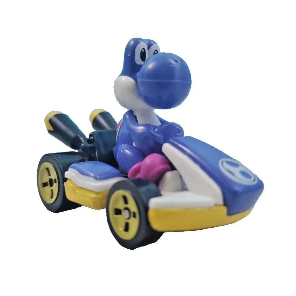 Hot Wheels Mario Kart Blue Yoshi Standard Kart 1:64 Diecast Mattel Nintendo Toy